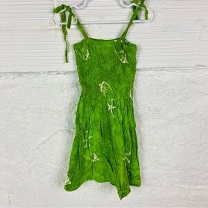 Island life Green Hawaiian fish & starfish Kids Dress size large